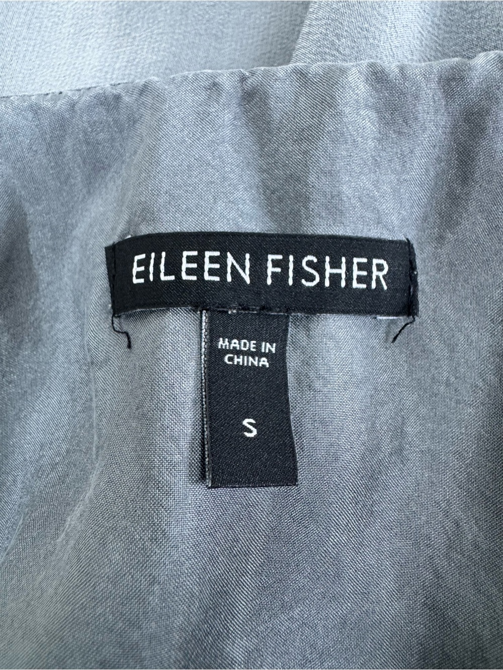 Eileen Fisher Sleeveless Grey Ombré Midi Dress - Picture 8 of 15